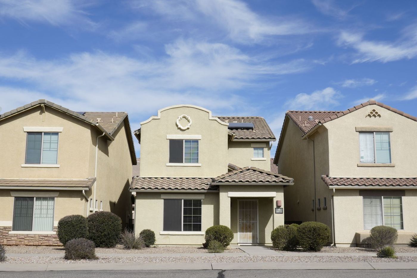 Stucco homes in the East Valley